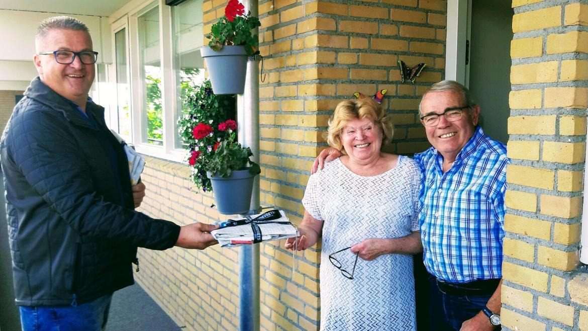 boodschappentas van steigerdoek voor bewoners helftheuvel