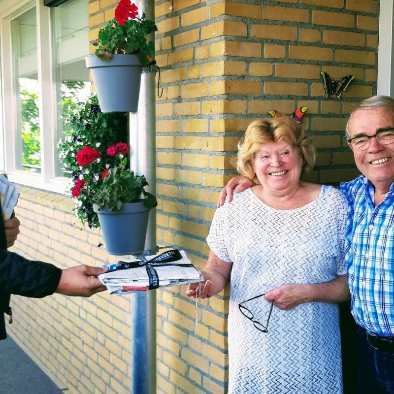 boodschappentas van steigerdoek voor bewoners helftheuvel